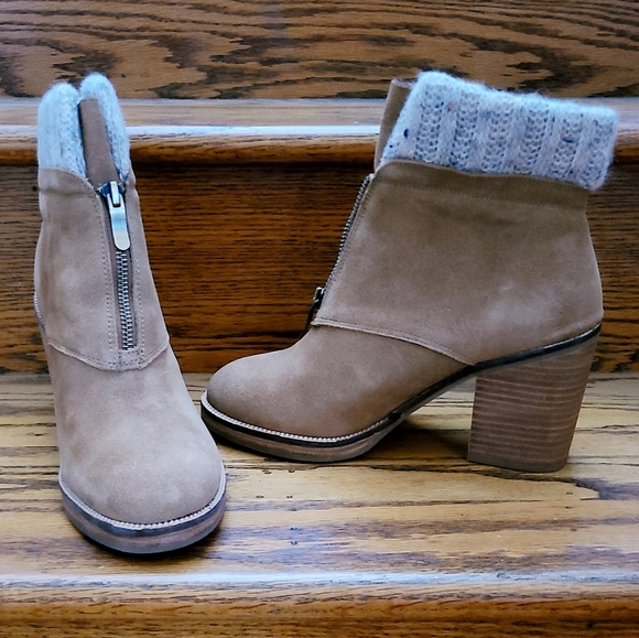 👀50% OFF👢NWT ‼️ Chinese Laundry Suede Boots with Knit Cuff - Picture 4 of 12